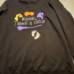 A size XL maternity sweatshirt it's thin, not a thick sweatshirt.